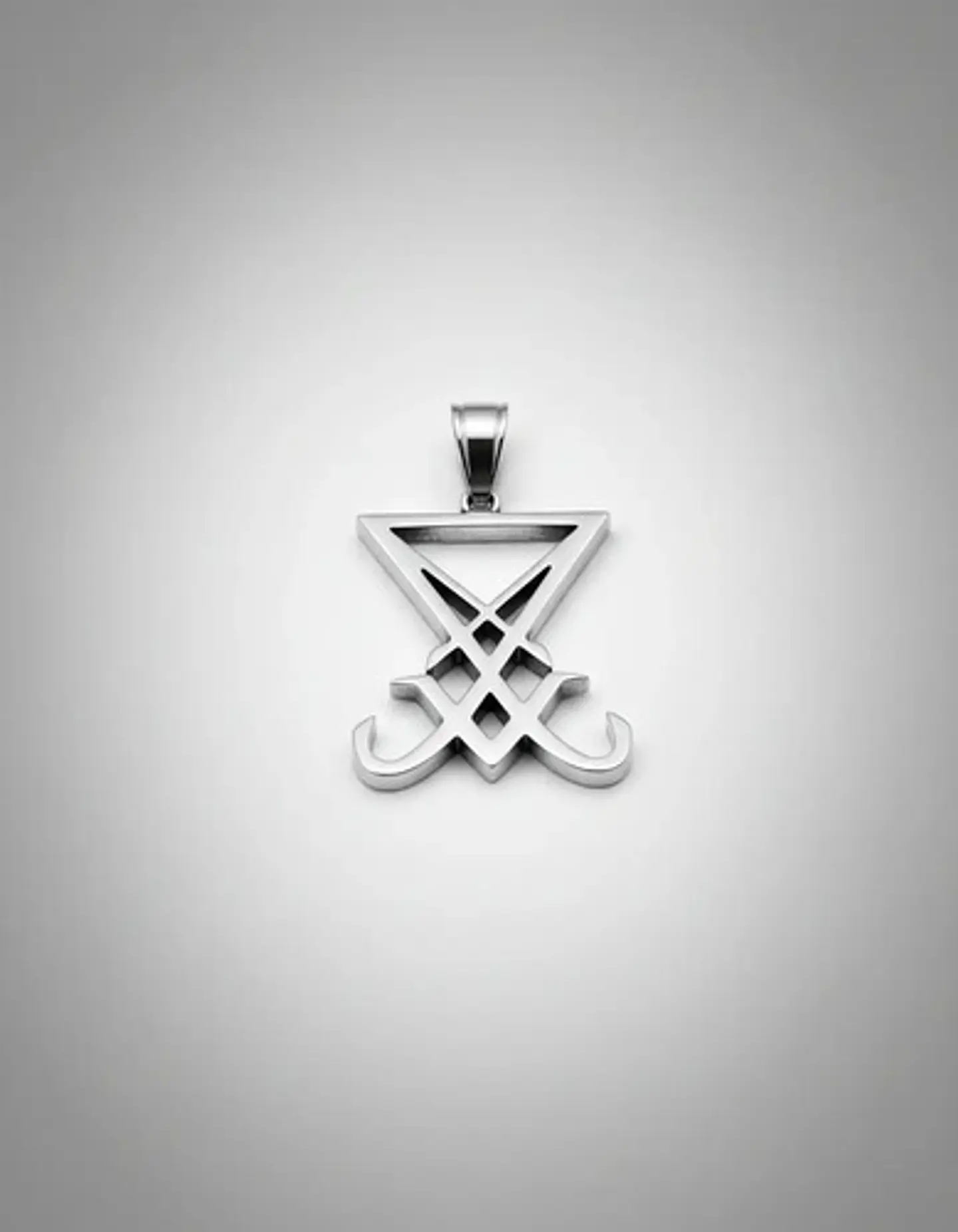 Collar Color Plata Para Hombre Y Mujer Dije Sigil Pentagrama 2
