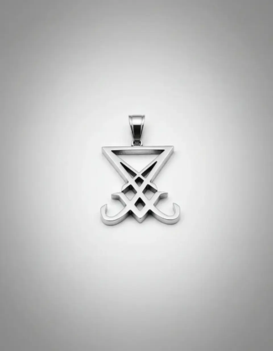Collar Color Plata Para Hombre Y Mujer Dije Sigil Pentagrama 2
