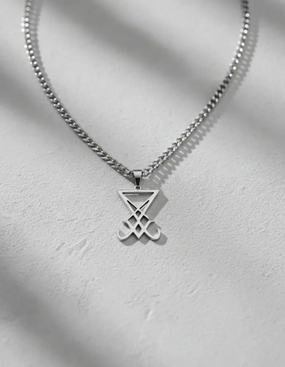 Collar Color Plata Para Hombre Y Mujer Dije Sigil Pentagrama 3
