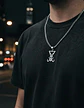 Collar Color Plata Para Hombre Y Mujer Dije Sigil Pentagrama - Miniatura 5