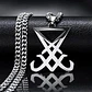 Collar Color Plata Para Hombre Y Mujer Dije Sigil Pentagrama - Miniatura 6