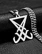 Collar Color Plata Para Hombre Y Mujer Dije Sigil Pentagrama - Miniatura 7