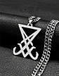 Collar Color Plata Para Hombre Y Mujer Dije Sigil Pentagrama - Miniatura 8