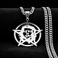 Collar Hombre Mujer Dije Pentagrama Che Guevara Color Plata - Miniatura 8