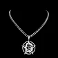 Collar Hombre Mujer Dije Pentagrama Che Guevara Color Plata - Miniatura 9
