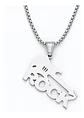 Collar Para Hombre Mujer Con Dije Guitarra Rock Color Plata - Miniatura 5