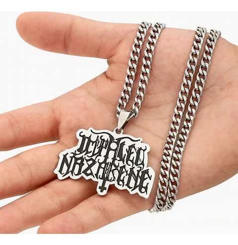Collar Hombre Mujer Con Dije Banda De Metal Impaled Nazarene