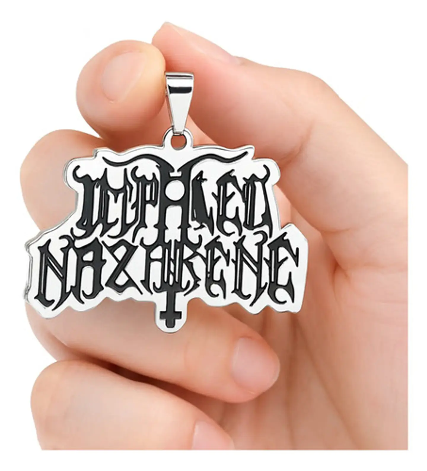 Collar Hombre Mujer Con Dije Banda De Metal Impaled Nazarene 3