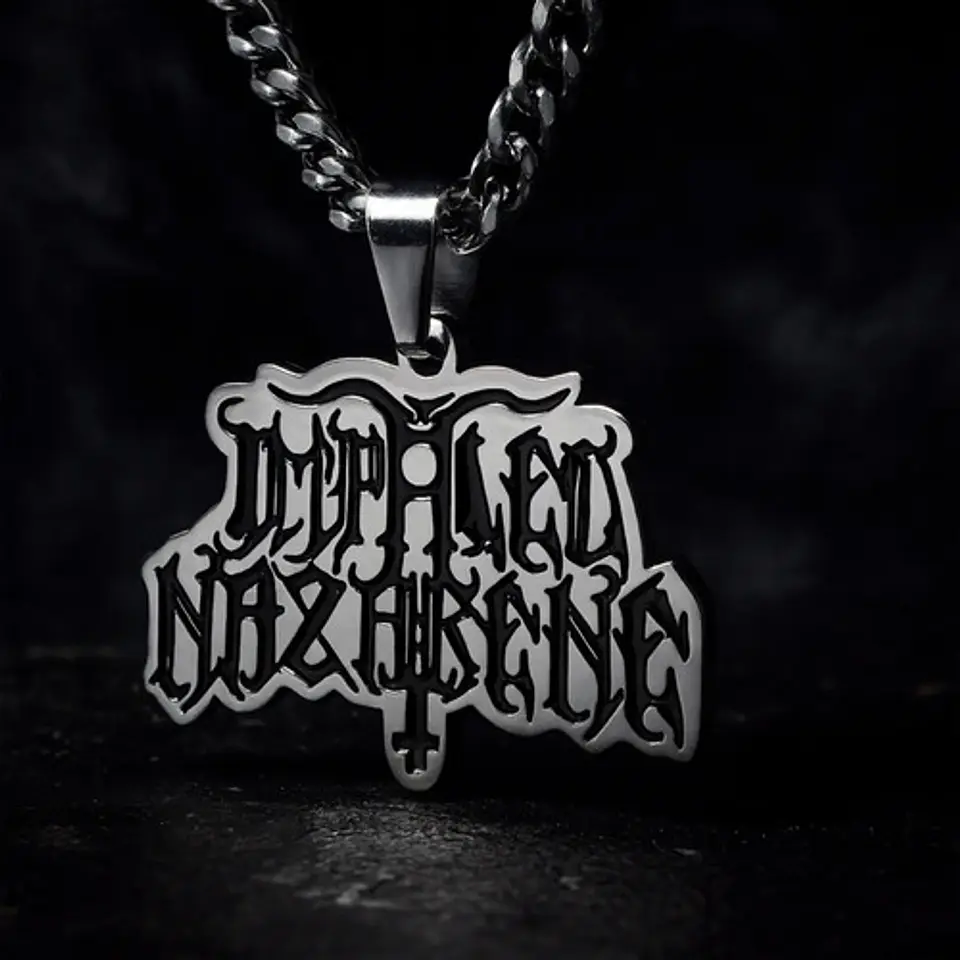 Collar Hombre Mujer Con Dije Banda De Metal Impaled Nazarene 8
