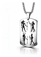 Collar Para Hombre Mujer Con Placa Horus Anubis Color Plata - Miniatura 1