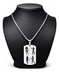 Collar Para Hombre Mujer Con Placa Horus Anubis Color Plata - Miniatura 2