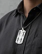 Collar Para Hombre Mujer Con Placa Horus Anubis Color Plata - Miniatura 5