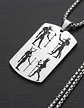 Collar Para Hombre Mujer Con Placa Horus Anubis Color Plata - Miniatura 9