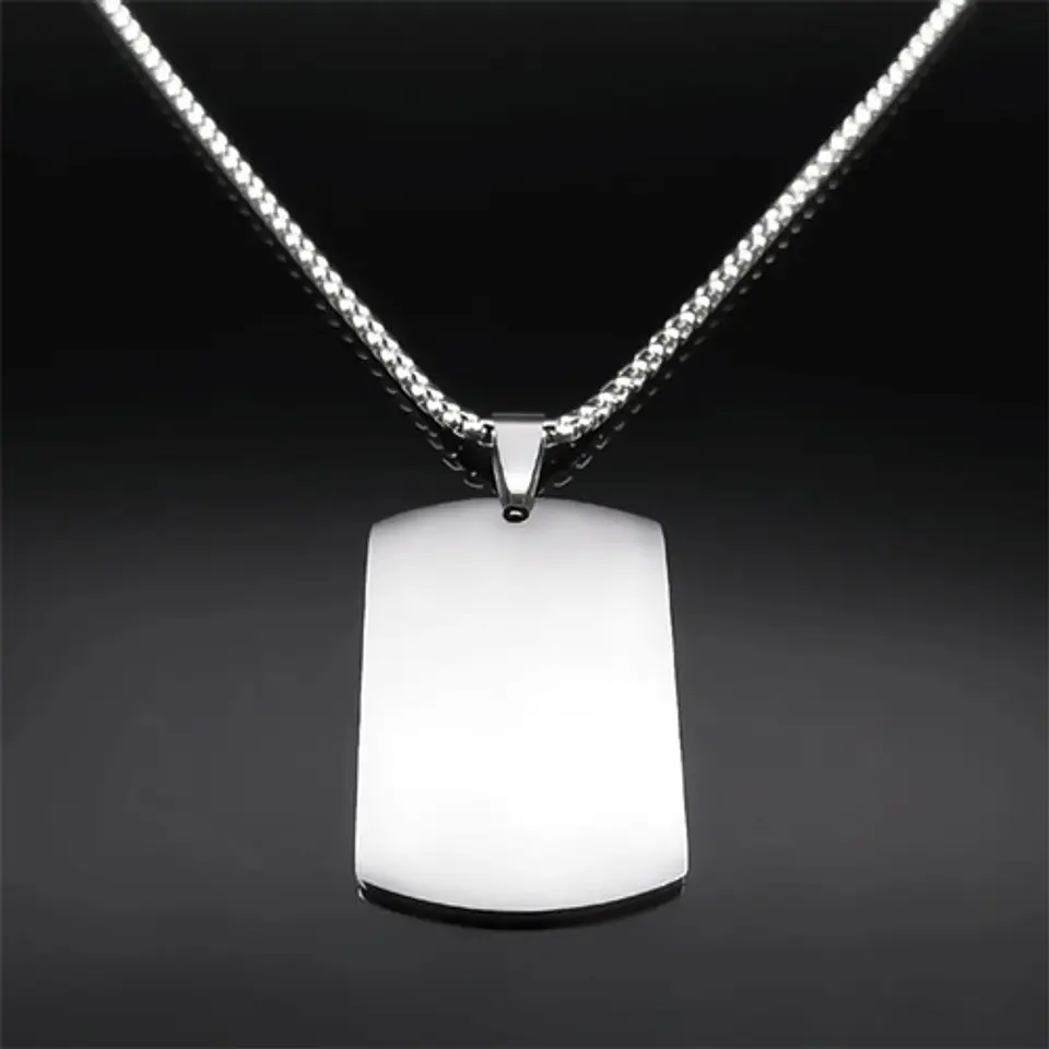 Collar Para Hombre Mujer Con Placa Horus Anubis Color Plata 10