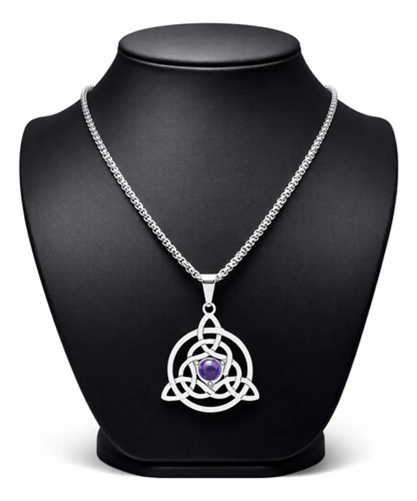 Collar Hombre Y Mujer Con Dije Nudo Triqueta Celta Color Oro 10
