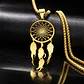 Collar Para Mujeres Dije Atrapasueños Cazador Color Oro - Miniatura 8