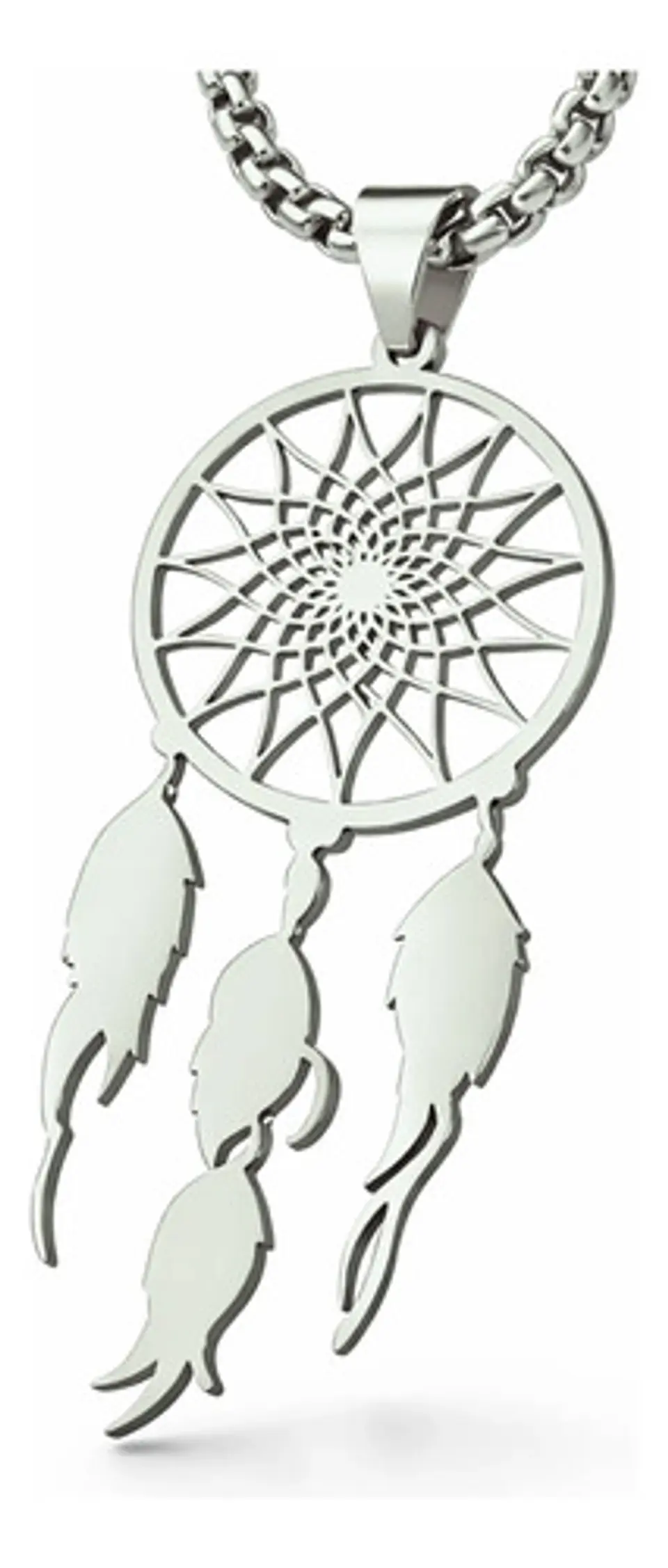 Collar Para Mujeres Dije Atrapasueños Cazador Color Oro 10