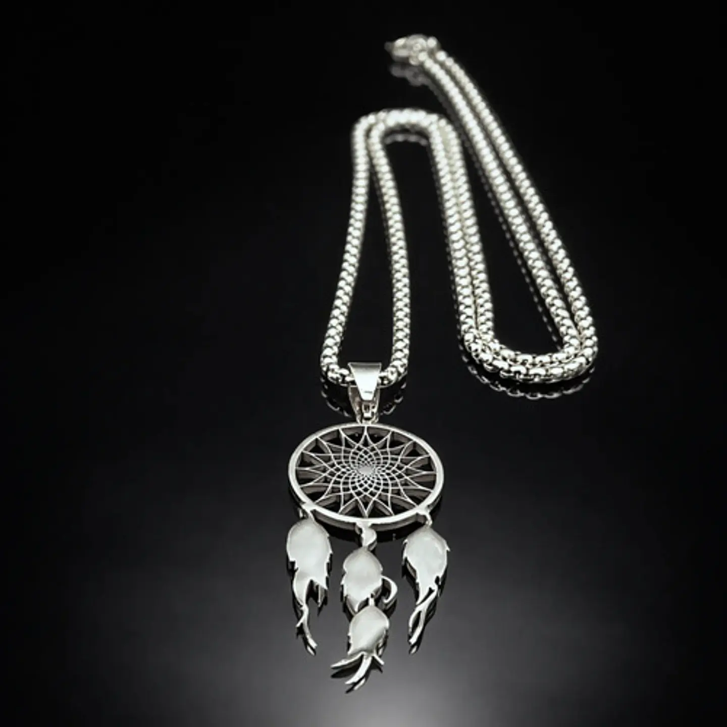 Collar Para Mujeres Dije Atrapasueños Cazador Color Oro 16