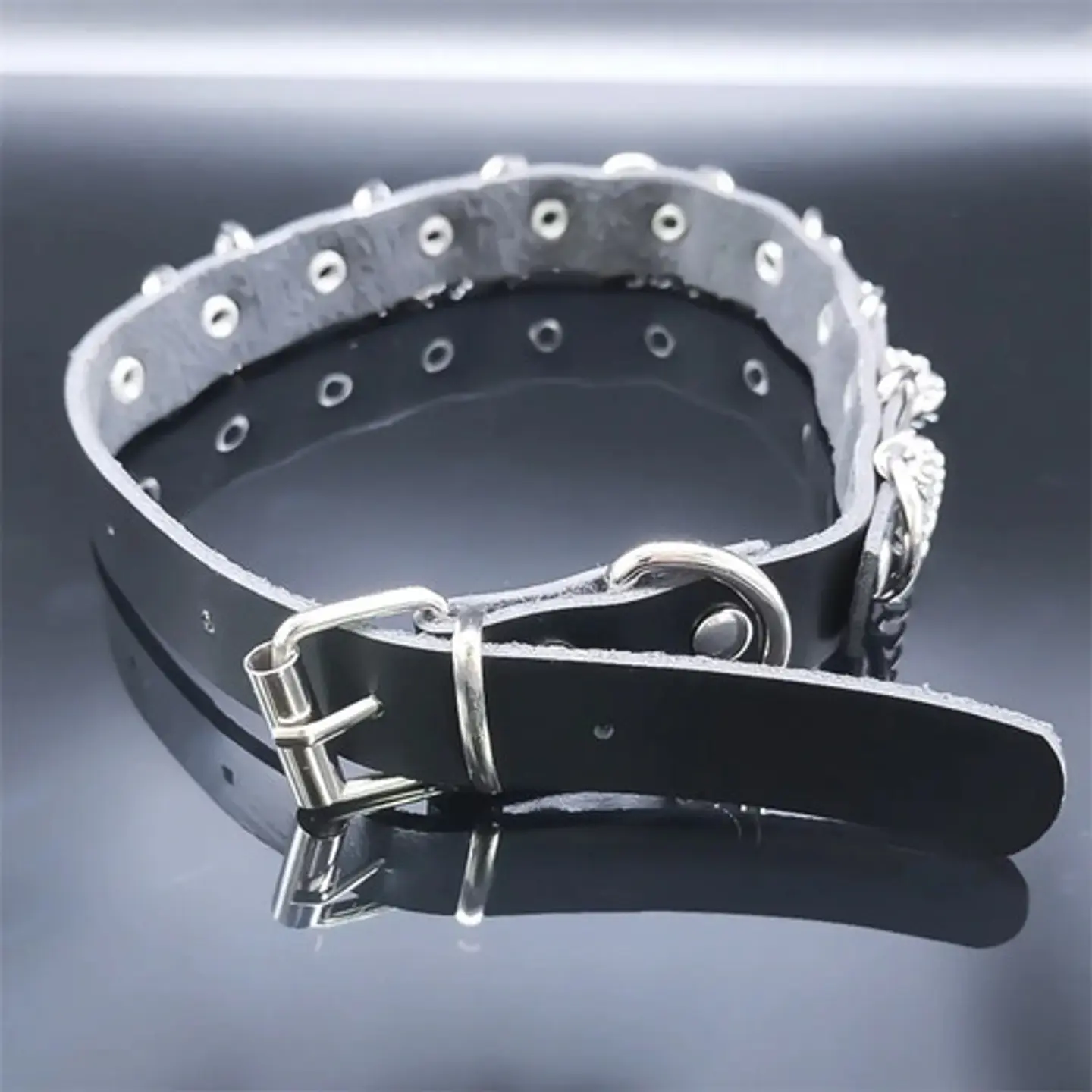 Collar Choker Gotico Para Mujer Gargantilla Cadenas Capas  Plateado 5