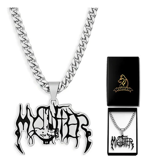 Collar Para Hombre Y Mujer Con Dije Banda De Metal Mystifier