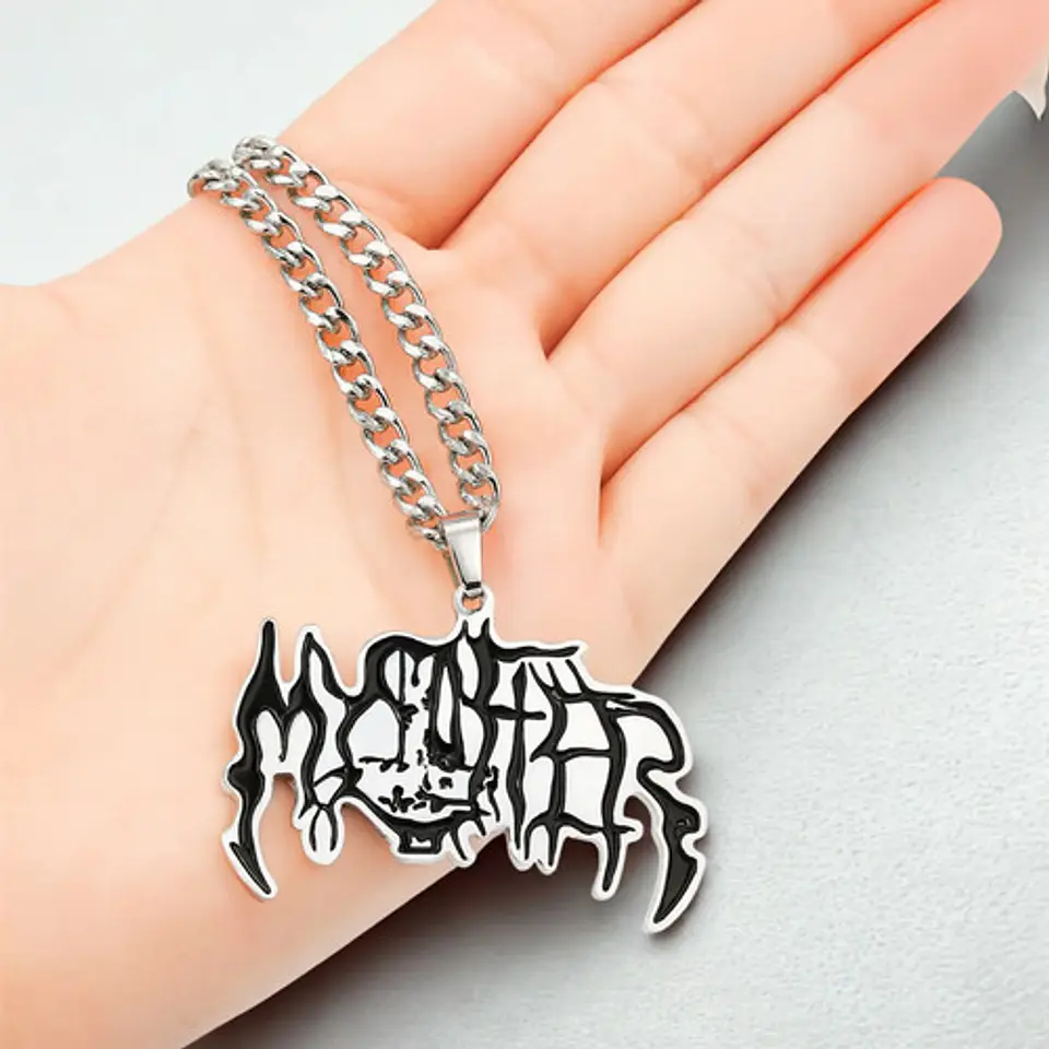 Collar Para Hombre Y Mujer Con Dije Banda De Metal Mystifier 3