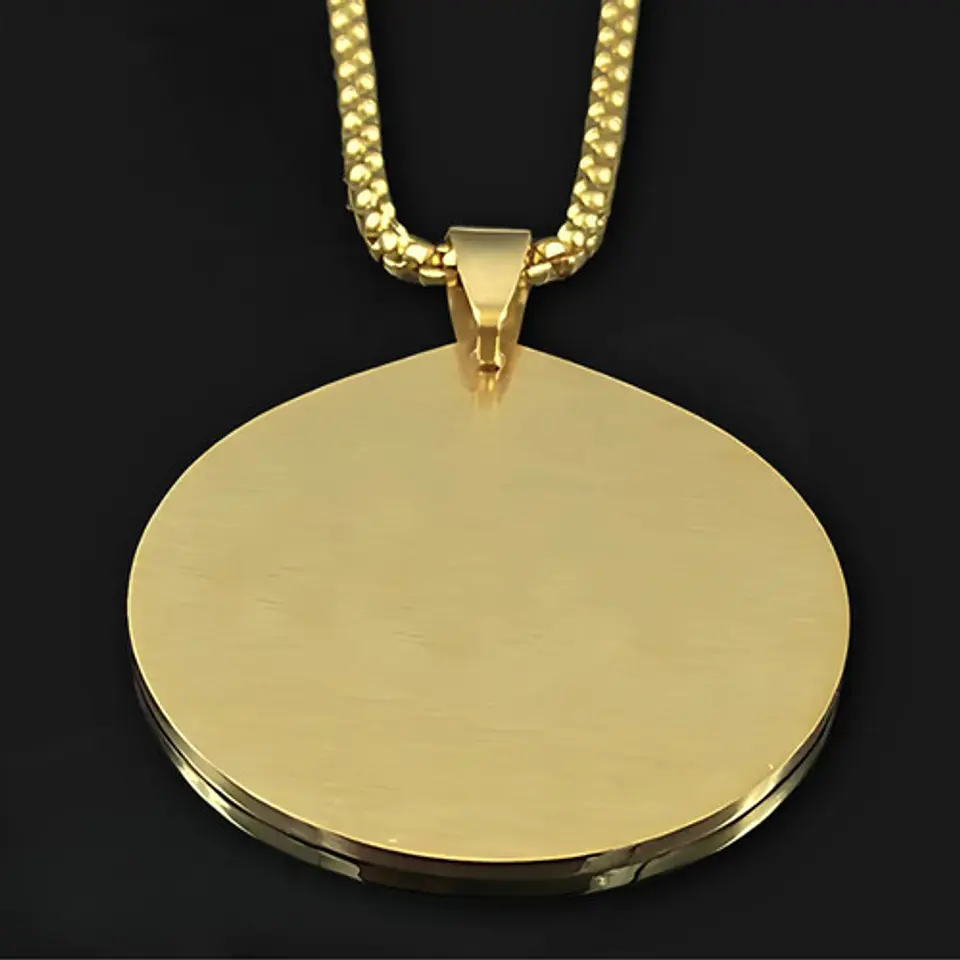Collar Para Hombre Con Dije Hexagrama Biblia Judía De Acero 5