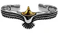 Pulsera Para Hombre Brazalete Aguila Ajustable Color Plata - Miniatura 1