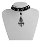 Collar Choker Gotico Para Mujer Y Dije Cruz Pentagrama Sigil - Miniatura 1