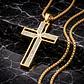 Collar Para Hombre Mujer Dije Cruz Jesus Cz Acero Color Oro - Miniatura 7