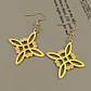Aretes Pendientes Nudo De Bruja Para Mujer Acero Color Oro - Miniatura 3