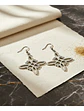 Aretes Pendientes Nudo De Bruja Para Mujer Acero Color Oro - Miniatura 11