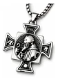 Collar De Acero Para Hombres Dije Cruz Sello De San Benito - Miniatura 1