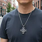 Collar De Acero Para Hombres Dije Cruz Sello De San Benito - Miniatura 12