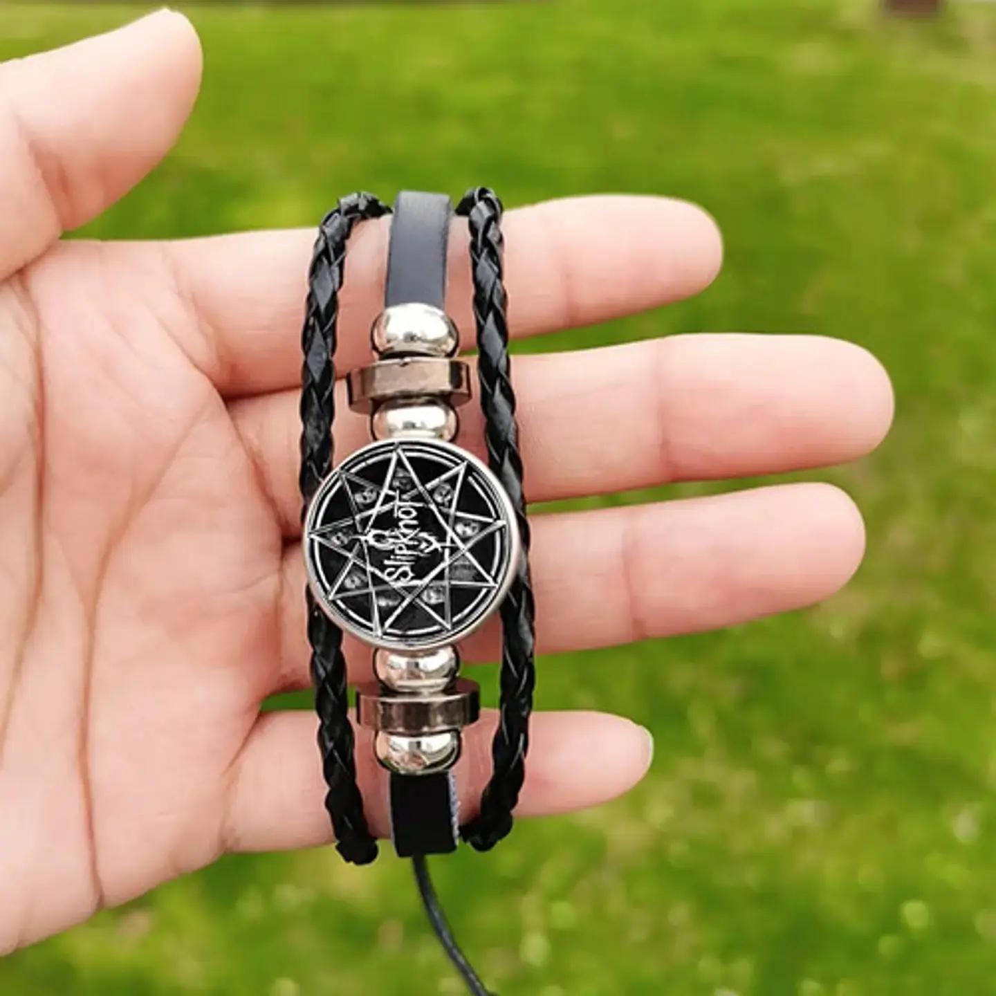 Pulsera Manilla Cuero Para Hombre Mujer Banda Rock Slipknot 4