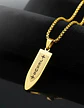 Collar Para Hombre Con Dije Bala Jesus De Acero Color Oro - Miniatura 8