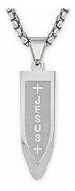 Collar Para Hombre Con Dije Bala Jesus De Acero Color Oro - Miniatura 10