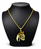 Collar Para Hombre Mujer Con Dije Caballo De Acero Color Oro - Miniatura 2