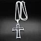 Collar Para Hombre Mujer Con Dije Cruz Catolica Color Plata - Miniatura 9