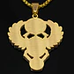 Collar Hombre Mujer Y Dije Ojo De Horus Escarabeo Color Oro - Miniatura 9