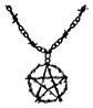 Colla Para Mujer Alambre De Puas Y Dije Estrella Pentagrama - Miniatura 7