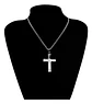 Collar Para Hombres Y Mujeres Dije Cruz De Acero Color Plata - Miniatura 7