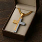 Collar Para Hombres Y Mujeres Dije Cruz De Acero Color Plata - Miniatura 15