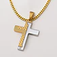 Collar Para Hombres Y Mujeres Dije Cruz De Acero Color Plata - Miniatura 16
