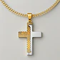 Collar Para Hombres Y Mujeres Dije Cruz De Acero Color Plata - Miniatura 17