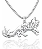 Collar En Acero Dorado Para Hombre Y Mujer Dije Gato Persa - Miniatura 1