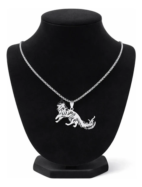 Collar En Acero Dorado Para Hombre Y Mujer Dije Gato Persa
