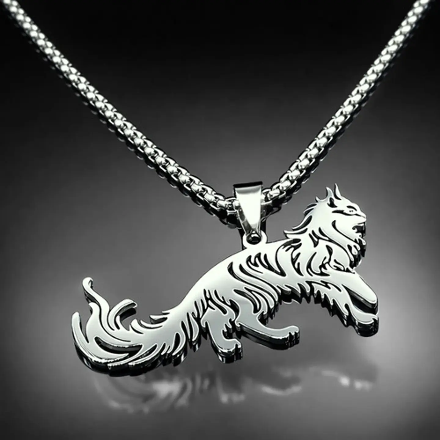 Collar En Acero Dorado Para Hombre Y Mujer Dije Gato Persa 6