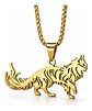 Collar En Acero Dorado Para Hombre Y Mujer Dije Gato Persa - Miniatura 11