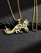 Collar En Acero Dorado Para Hombre Y Mujer Dije Gato Persa - Miniatura 18