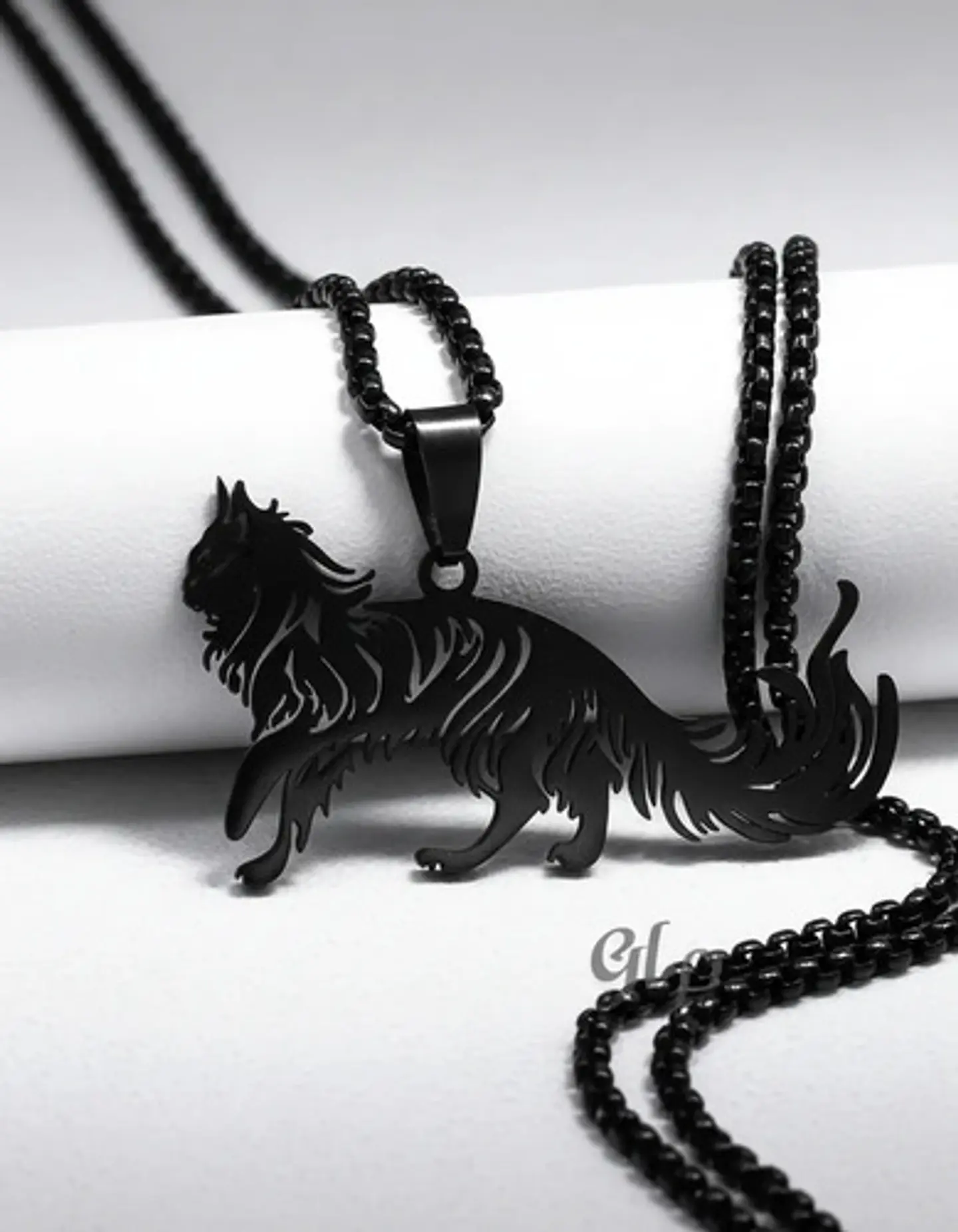 Collar En Acero Dorado Para Hombre Y Mujer Dije Gato Persa 21
